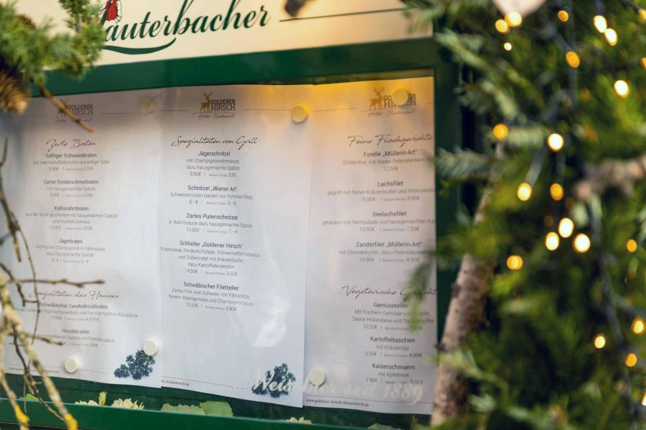 Hotel Restaurant Goldener Hirsch Donauwörth Exterior foto